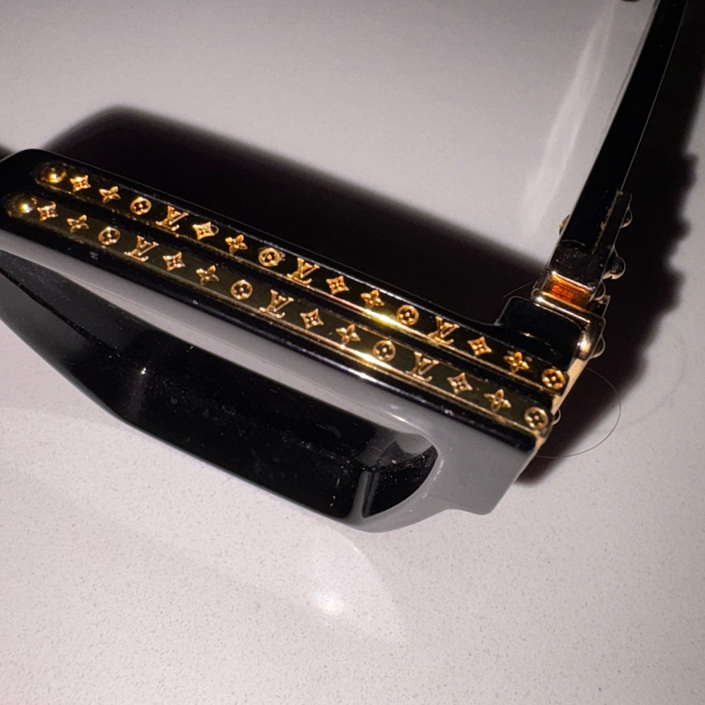 Louis Vuitton Black and Gold Women's Sunglasses - Picture 2 of 7